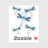 Sticker Illustration de dragonfly (Feuille)