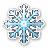 Sticker Illustration de flocon de neige de dessin (Devant)