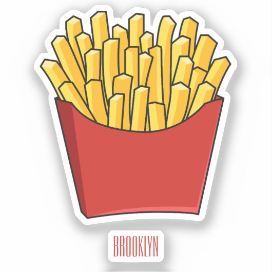 Sticker Illustration de frites (Recto)