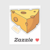 Sticker Illustration de fromage (Feuille)