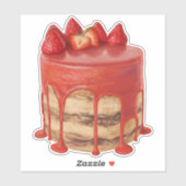 Sticker Illustration de gâteau (Feuille)