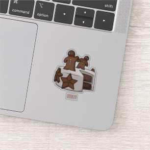 Sticker Illustration de gâteau de pain d'épices