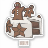 Sticker Illustration de gâteau de pain d'épices (Recto)