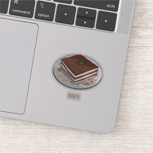 Sticker Illustration de gâteau de Tiramisu