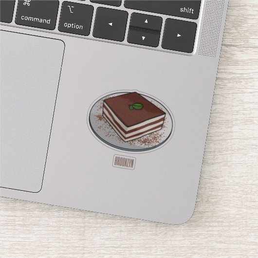 Sticker Illustration de gâteau de Tiramisu (Détail)