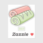 Sticker Illustration de gâteau suisse roll / roll (Feuille)