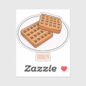Sticker Illustration de gaufre (Feuille)
