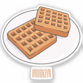 Sticker Illustration de gaufre (Recto)