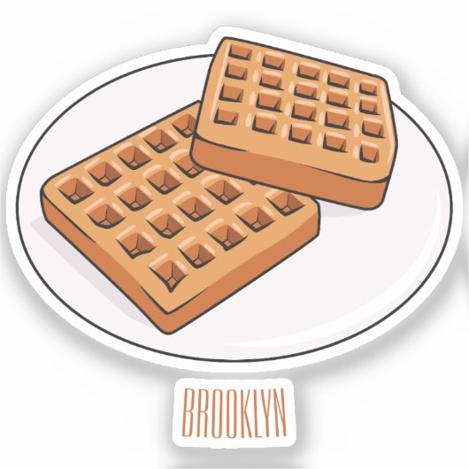 Sticker Illustration de gaufre (Recto)