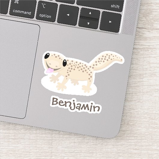 Sticker Illustration de gecko tan tan mignon (Détail)