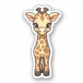 Sticker Illustration de girafe de dessin animé (Devant)