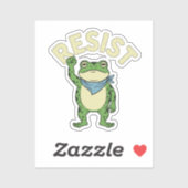 Sticker Illustration de grenouille de résistance AUTOCOLLA (Feuille)