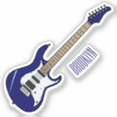 Sticker Illustration de guitare électrique (Recto)