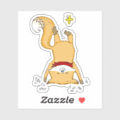 Sticker Illustration de Happy Fox et Butterfly Friend (Feuille)