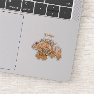 Sticker Illustration de Happy lionfish