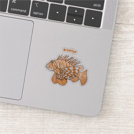 Sticker Illustration de Happy lionfish (Détail)