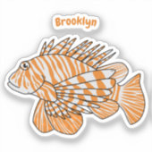 Sticker Illustration de Happy lionfish (Recto)