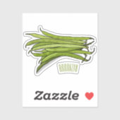 Sticker Illustration de haricots verts (Feuille)