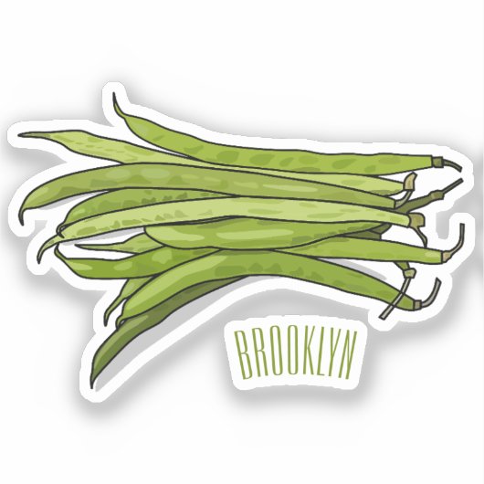 Sticker Illustration de haricots verts (Recto)