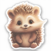 Sticker Illustration de hérisson de dessin (Recto)