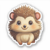 Sticker Illustration de hérisson de dessin (Devant)