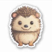 Sticker Illustration de hérisson de dessin (Devant)