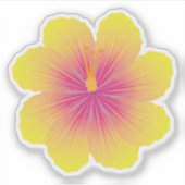 Sticker Illustration de Hibiscus Jaune (Devant)