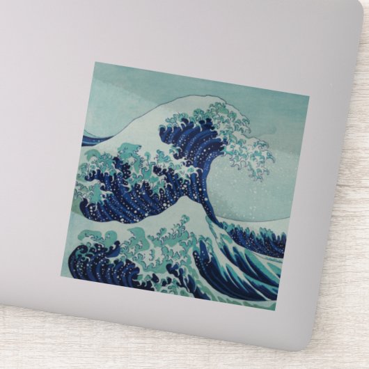 Sticker Illustration de Hokusai Big Blue Wave (Détail)