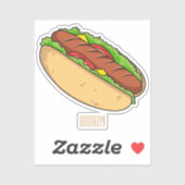 Sticker Illustration de Hot dog (Feuille)