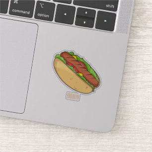 Sticker Illustration de Hot dog