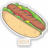 Sticker Illustration de Hot dog (Recto)
