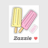 Sticker Illustration de Ice pop (Feuille)