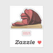 Sticker Illustration de jambon (Feuille)