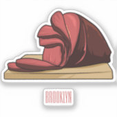 Sticker Illustration de jambon (Recto)