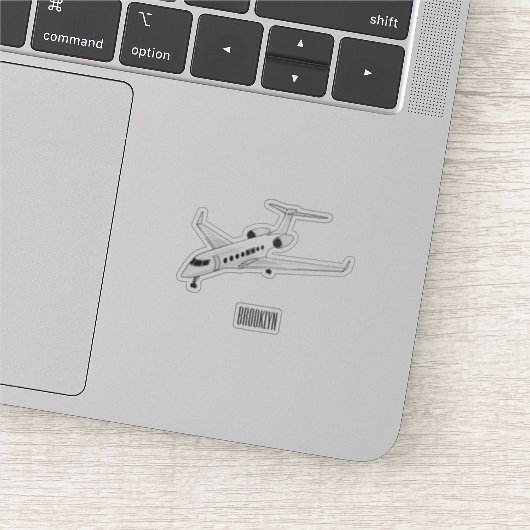 Sticker Illustration de jet privé (Détail)