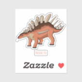Sticker Illustration de Kentrosaurus (Feuille)