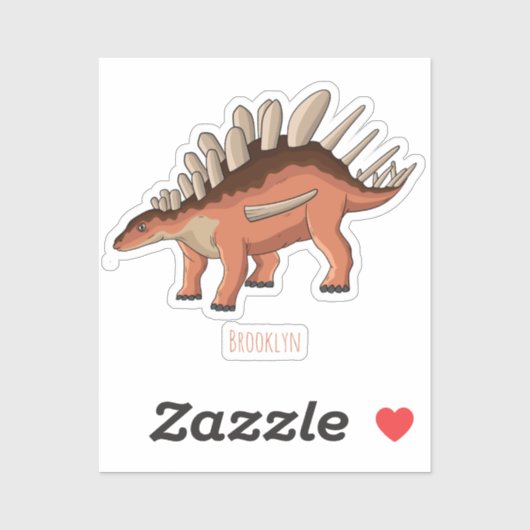 Sticker Illustration de Kentrosaurus (Feuille)