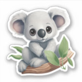Sticker Illustration de koala du dessin animé (Devant)