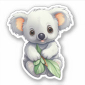 Sticker Illustration de koala du dessin animé (Devant)
