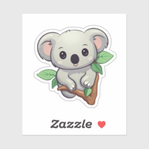 Sticker Illustration de koala du dessin animé
