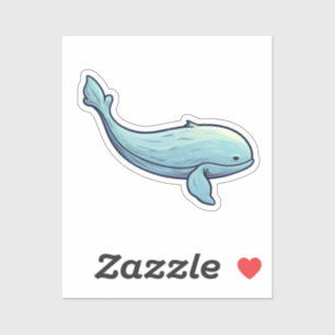Sticker Illustration de la baleine à dessin
