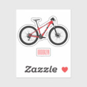 Sticker Illustration de la bande dessinée de vélo (Feuille)