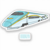 Sticker Illustration de la bande dessinée d'un train à bal (Recto)