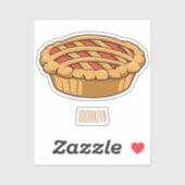 Sticker Illustration de la caricature à tarte (Feuille)