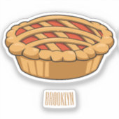 Sticker Illustration de la caricature à tarte (Recto)