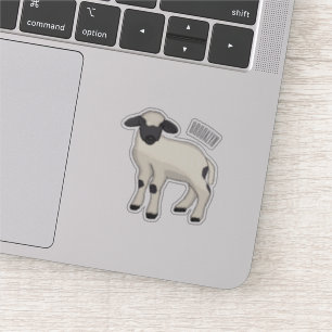 Sticker Illustration de la caricature de mouton Valais Bla