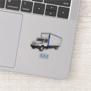 Sticker Illustration de la caricature du camion-boîte