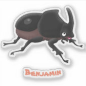 Sticker Illustration de la caricature du dendroctone du rh (Devant)