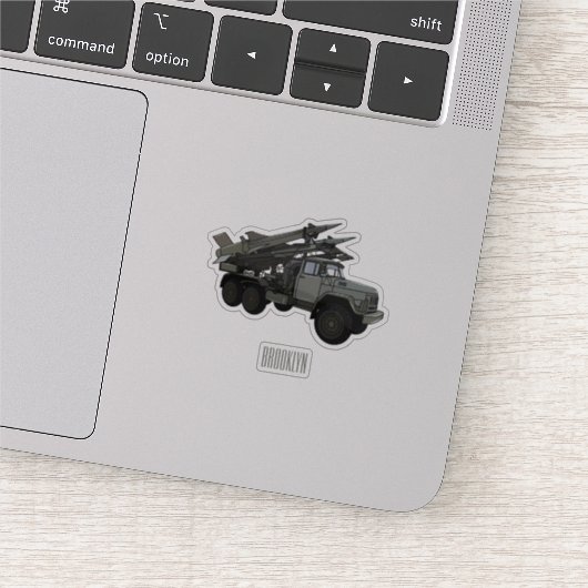 Sticker Illustration de la caricature d'un véhicule à miss (Détail)