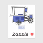 Sticker Illustration de la charrette alimentaire (Feuille)